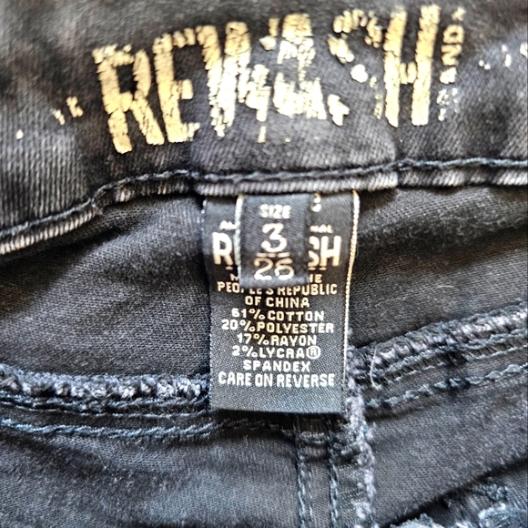 Rewash High Wasted Distressed Black Wash Skinny Jeans Size 3 Waist 26 - Picture 10 of 11